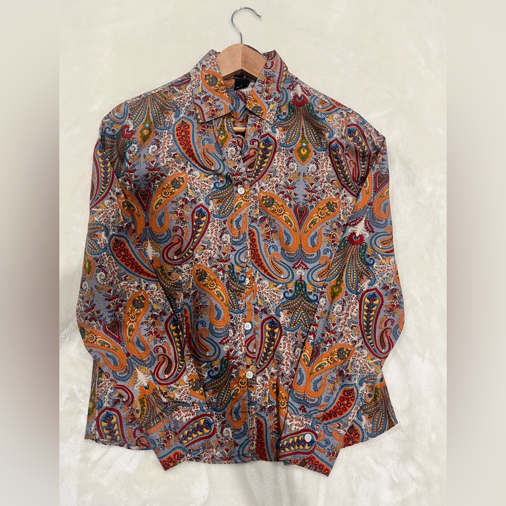 Peck & Peck Multicolor Paisley Women's Shirt - Size Small 6